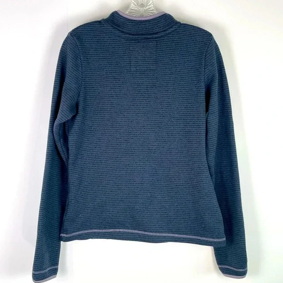 WeirdFish Blue Purple Pullover Quarter 1/4 Zip Sweater Performance Fleece S/M - Picture 2 of 12